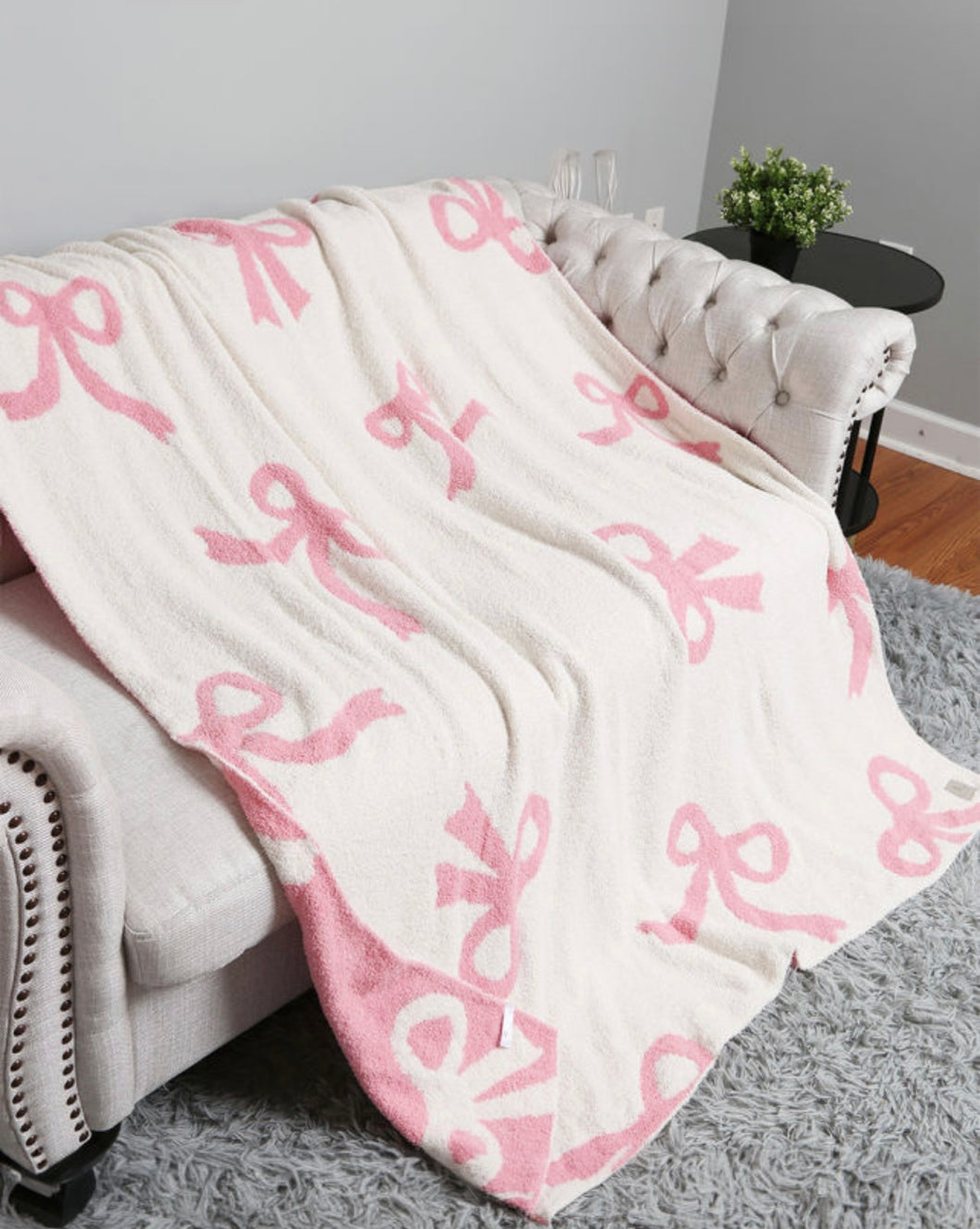 Light Pink & Bow Blanket