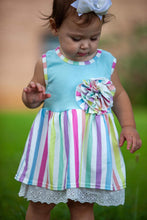 Load image into Gallery viewer, Rainbows &amp; Stripes Dress