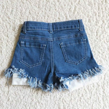 Load image into Gallery viewer, USA &amp; Distressed Denim Shorts - ETA Mid/Late May
