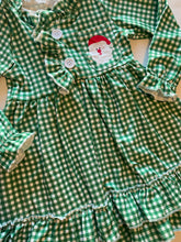 Load image into Gallery viewer, Green &amp; Checked Santa Gown